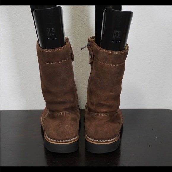 Men's Tecnica Brown Leather Suede Fleece Lined Mid-Calf Boots 9.5 - Picture 4 of 6